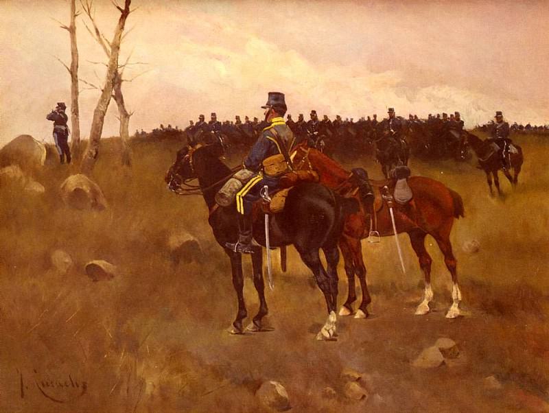 Soldiers On Horseback. Josep Cusachs i Cusachs