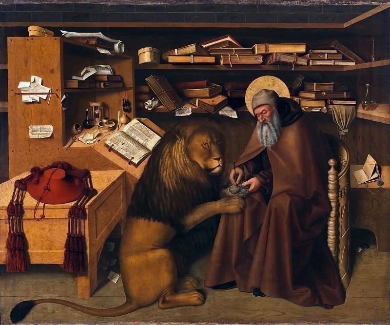 St. Jerome in His Study. Colantonio (Niccolo Antonio)