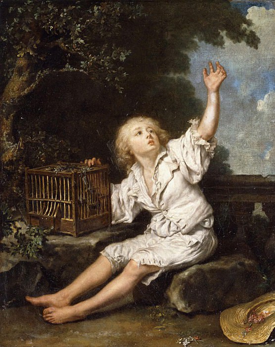 A Boy with an Empty Birdcage. Jean Baptiste Charpentier