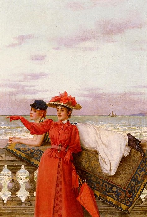 Looking Out To Sea. Vittorio Matteo Corcos