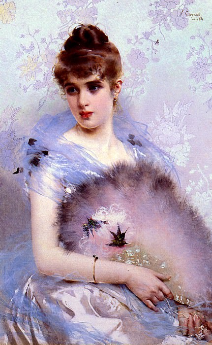 The Featherbed Fan. Vittorio Matteo Corcos
