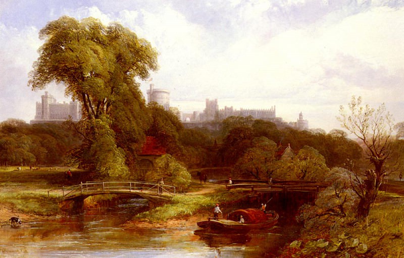 A View Of Windsor Castle. Thomas Creswick