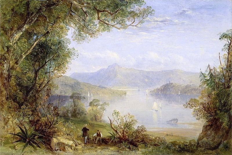 View on the Hudson River. Thomas Creswick