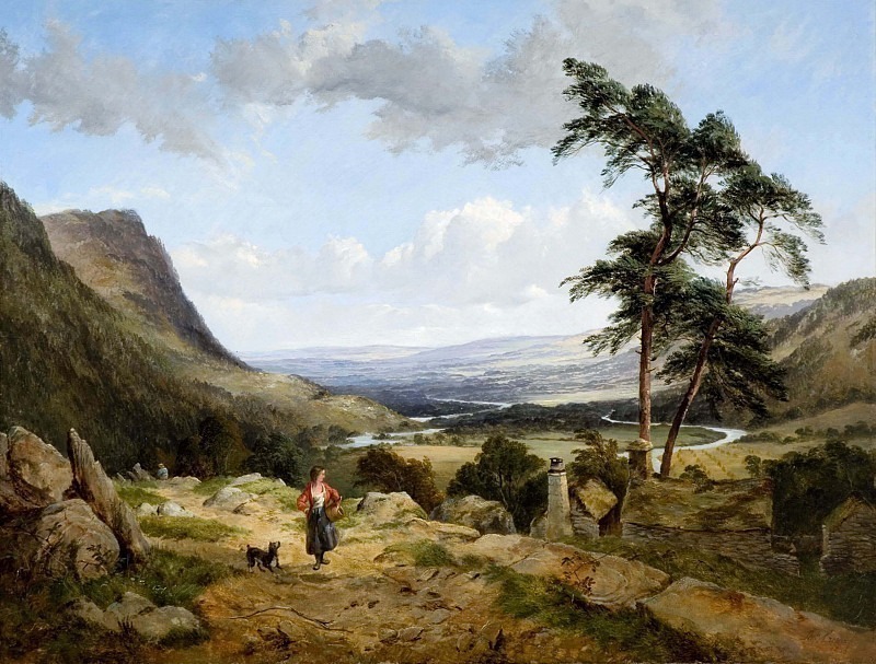 The Valley of Llangollen, North Wales. Thomas Creswick