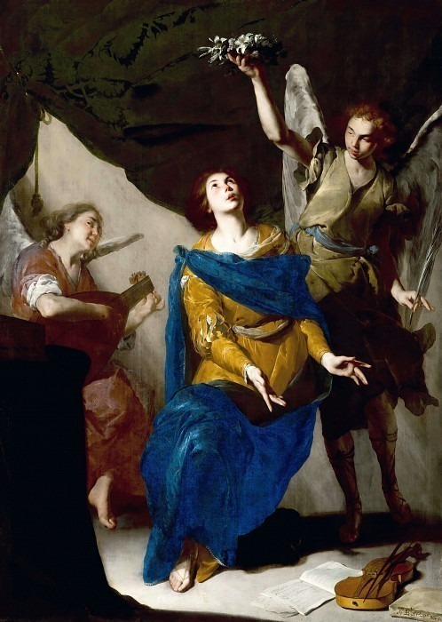 St. Cecilia in Ecstasy. Bernardo Cavallino