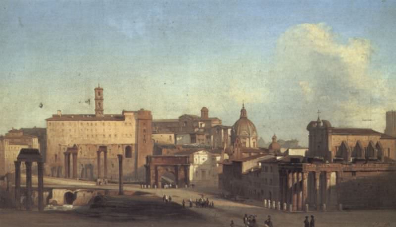 A View Of The Forum. Ippolito Caffi