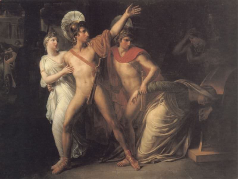 Castor and Polux Delivering Helen. Amable-Paul Coutan