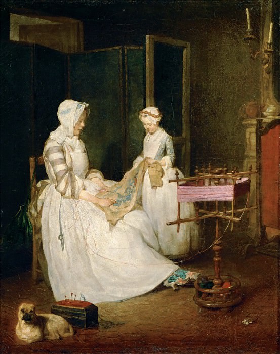 Hard-working mother, Jean Baptiste Siméon Chardin