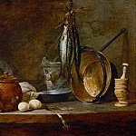 Menu du Maigre et ustensiles de cuisine, Jean Baptiste Siméon Chardin