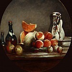 Pears, peaches and plums, Jean Baptiste Siméon Chardin