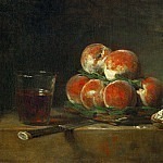 Panier de peches-a basket with peaches, Jean Baptiste Siméon Chardin