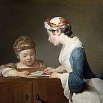 The Young Schoolmistress, Jean Baptiste Siméon Chardin