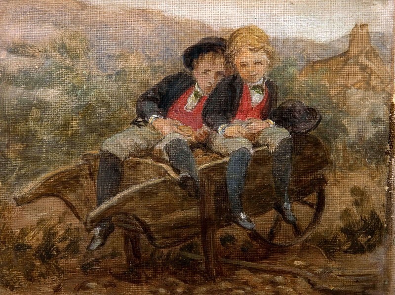 Sketch Of The Hons. Dudley And Archie Hamilton Gordon. Estella Louisa Michaela Canziani