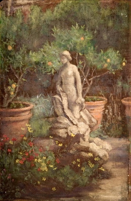 Fountain in a Garden, Cairate. Estella Louisa Michaela Canziani