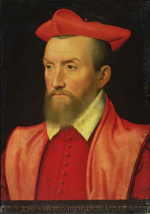 Portrait of Odet de Coligny (1517-1571) Cardinal of Chatillon. Francois Clouet