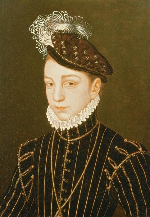 Portrait of Charles IX (panel). Francois Clouet