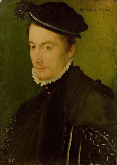 Portrait presumed to be Hercule-Francois de France (1554-1584) Duke of Alencon. Francois Clouet