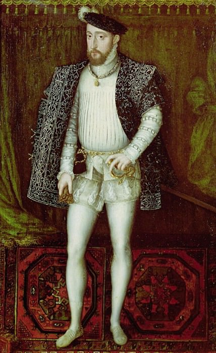 Portrait of Henri II (1519-59) King of France. Francois Clouet
