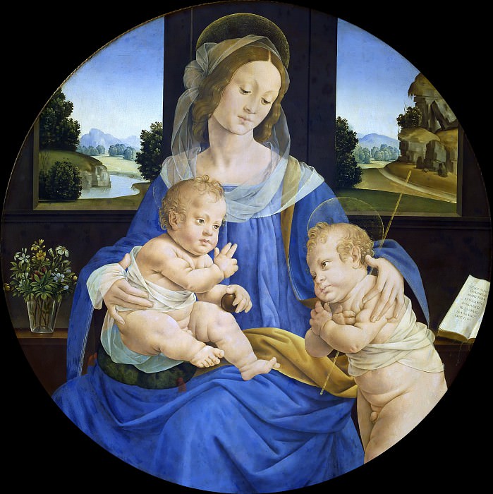 Virgin and Child with the Infant Saint John the Baptist. Lorenzo di Credi