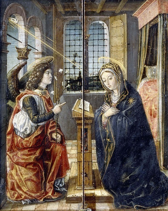 St. Scholastica (door of the Tabernacle of the Annunciation). Vincenzo Civerchio