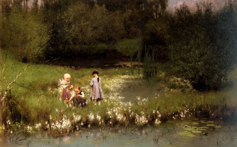 Picking Blossoms. Emile Claus