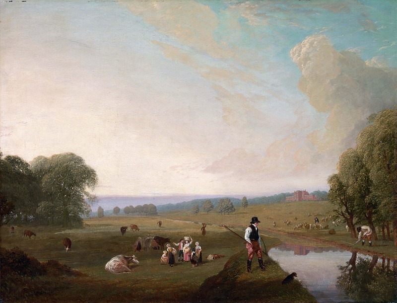 A View of Theobald’s Park, Hertfordshire. John James Chalon