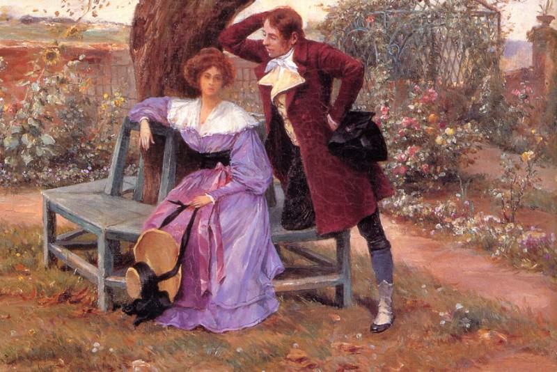 Flirtation. Georges Jules Auguste Cain (detail)