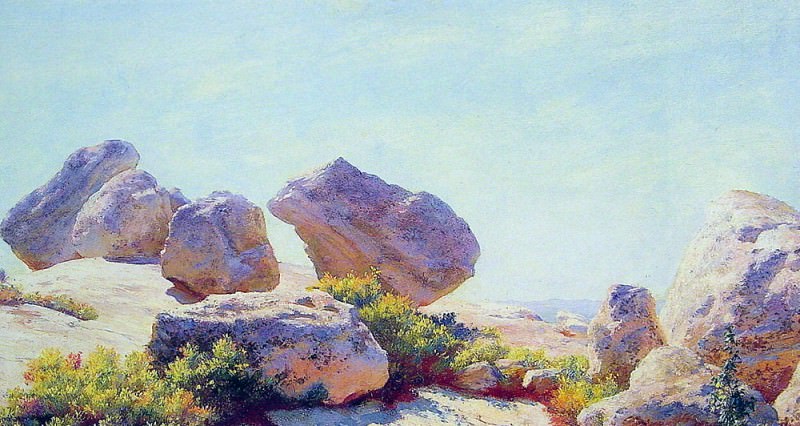 Boulders on Bear Cliff. Charles Courtney Curran