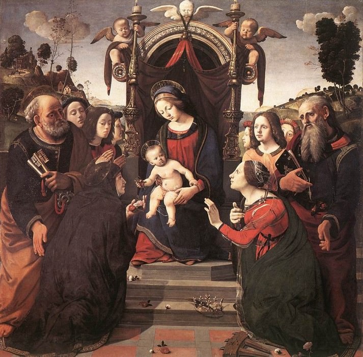 Mystical Marriage of St Catherine of Alexandria 1493. Piero di Cosimo