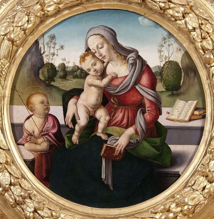 Madonna and Child and the Infant St John. Piero di Cosimo (School of)