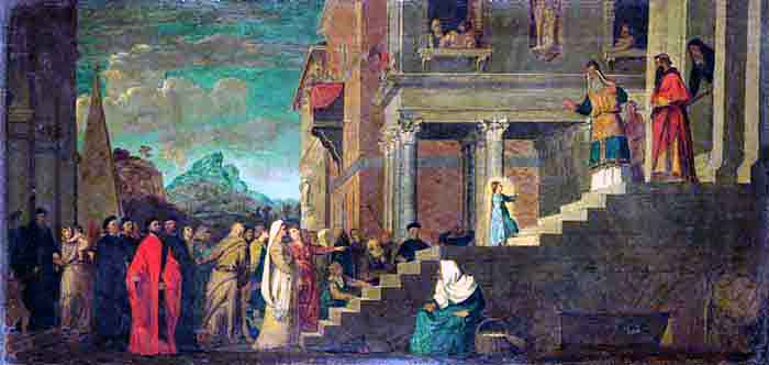 Мария на входе в храм. Владислав Чахорский