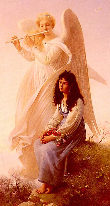 Юная девушка и ангел. Поль Альфред де Кюрзон