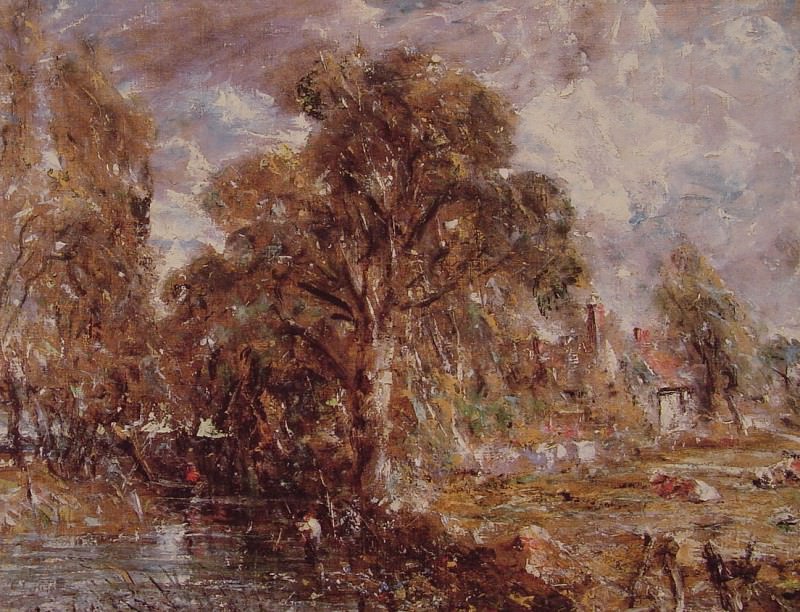 Scene on a river. John Constable