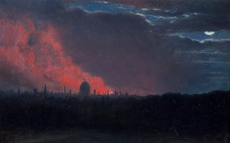 Пожар в Лондоне, вид из Хэмпстеда. Джон Констебл