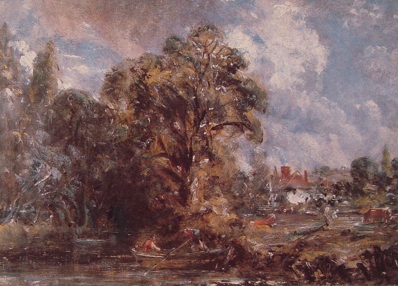 Scene on a River. John Constable