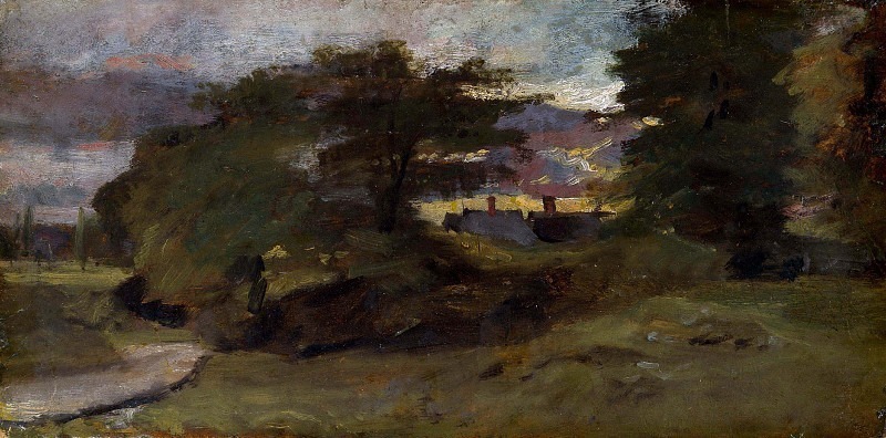 Landscape with Cottages. John Constable