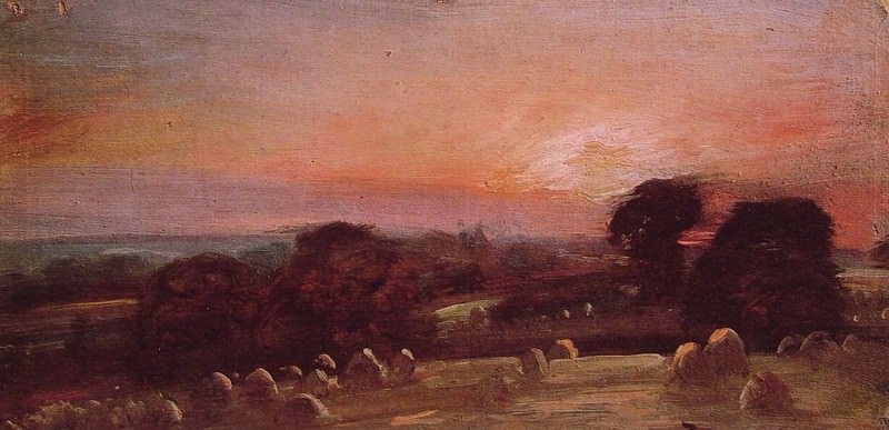 A Hayfield at East Bergholt. John Constable