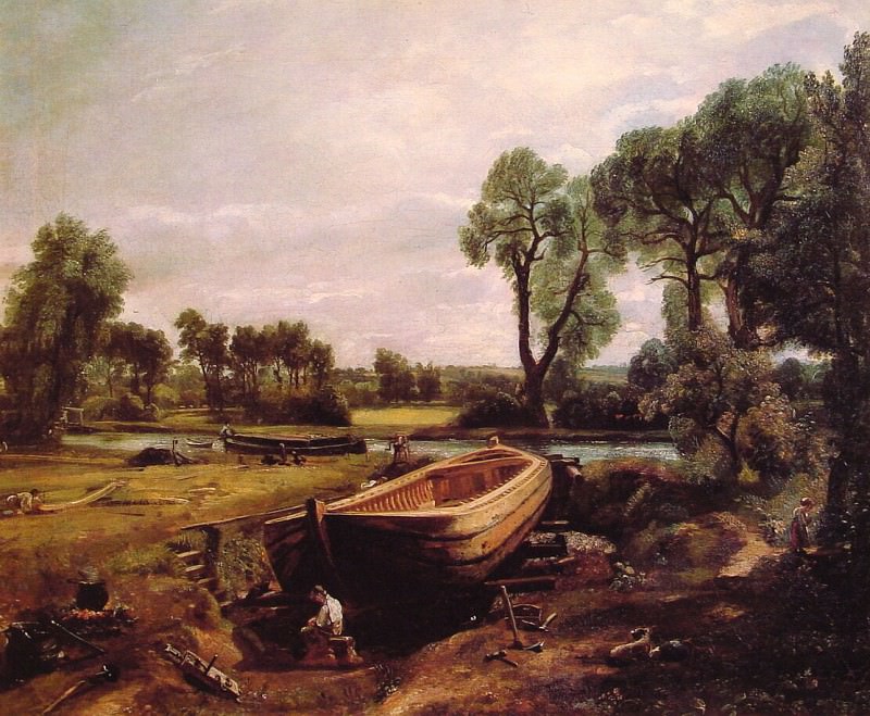 Boat Building. John Constable