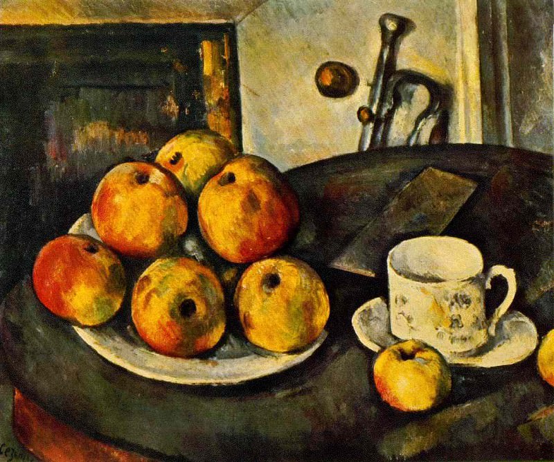 STILL LIFE WITH APPLES,1890-94, PRIVATE,USA. Paul Cezanne
