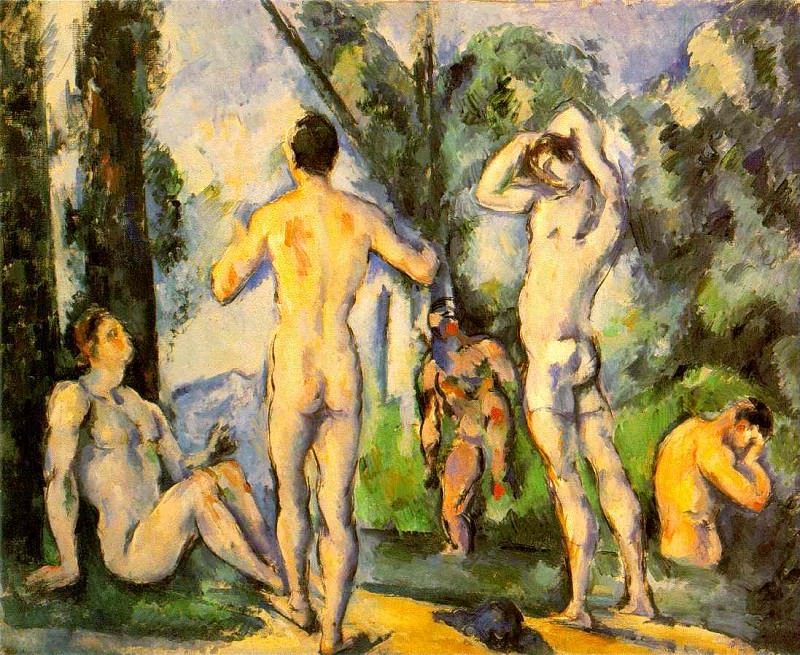 BATHERS,1890-91, EREMITAGET. Paul Cezanne