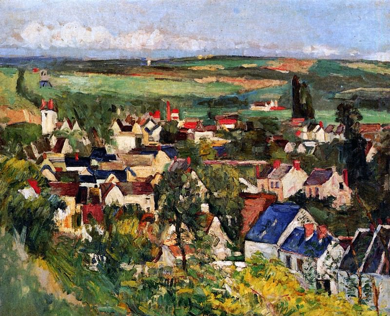 Paul View on Auvers. Paul Cezanne