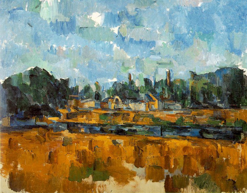 BORDS DUNE RIVIeRE,1904-05, PRIVATE,SCHWEIZ. VENTUR. Paul Cezanne
