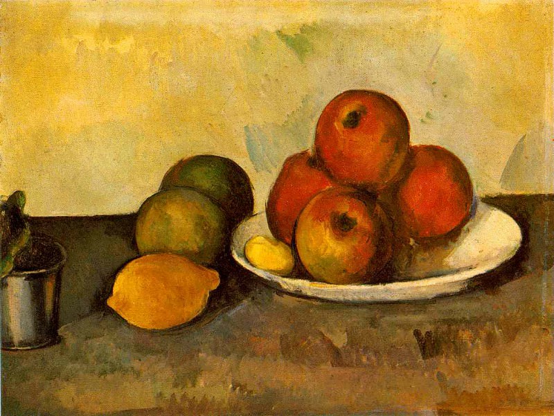 STILL LIFE WITH APPLES,C.1890, EREMITAGET. Paul Cezanne