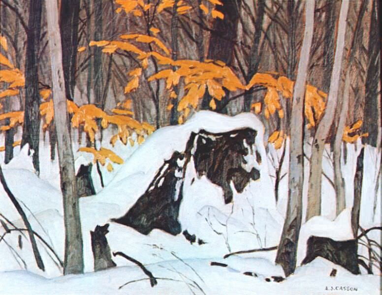 birch leaves in winter. Alfred Joseph Casson