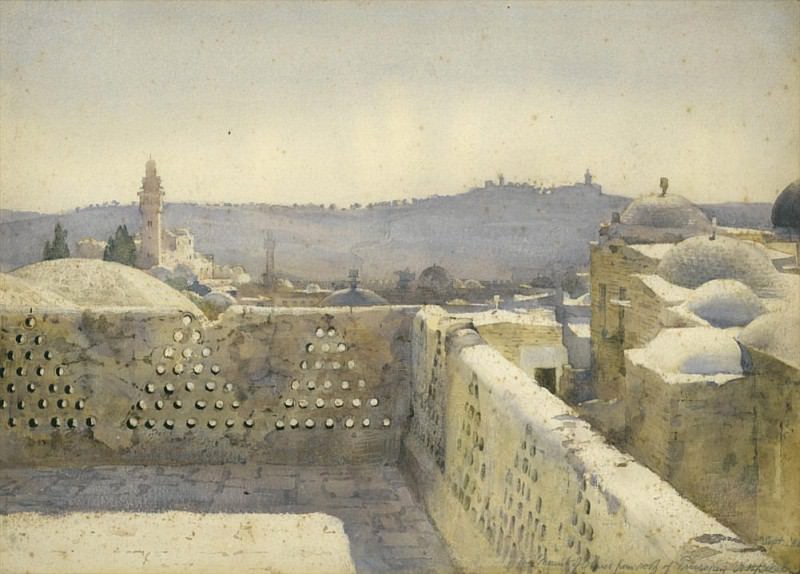 Масличная гора с крыши прусской больницы 7 сентября 1886. Джеймс Кларк