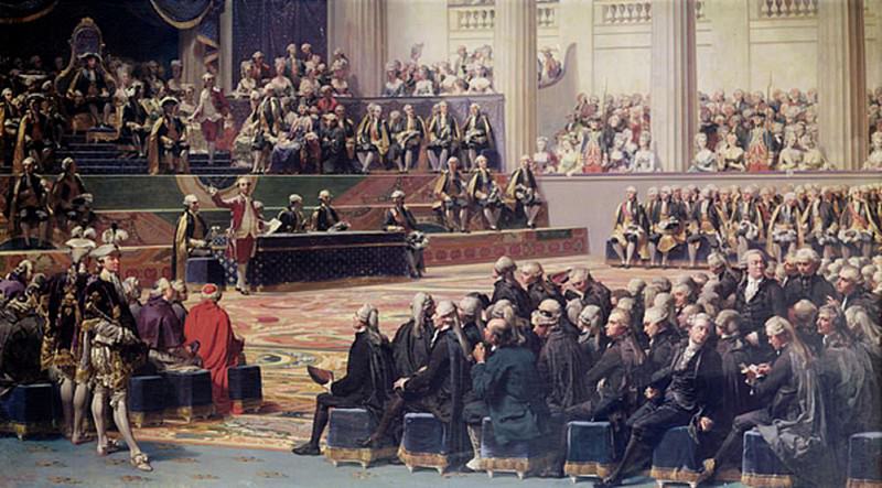Opening of the Estates General at Versailles on 5th May 1789. Louis Charles Auguste Couder