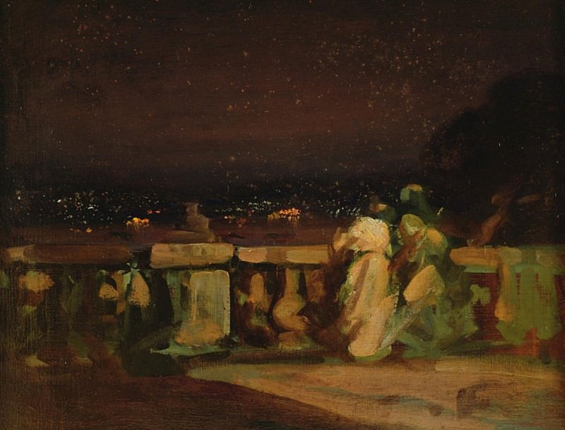 Watching Fireworks at St. Cloud. Louis Charles Auguste Couder