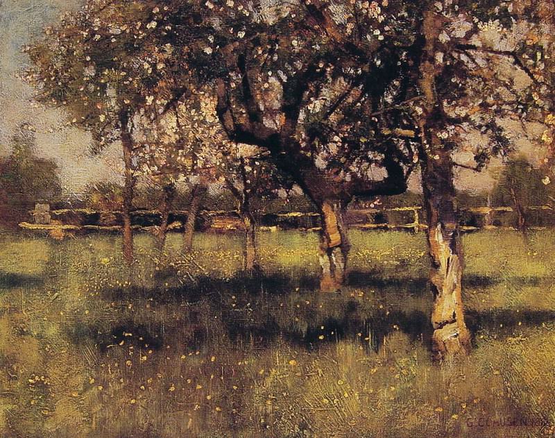 An orchard in May. George Claussen