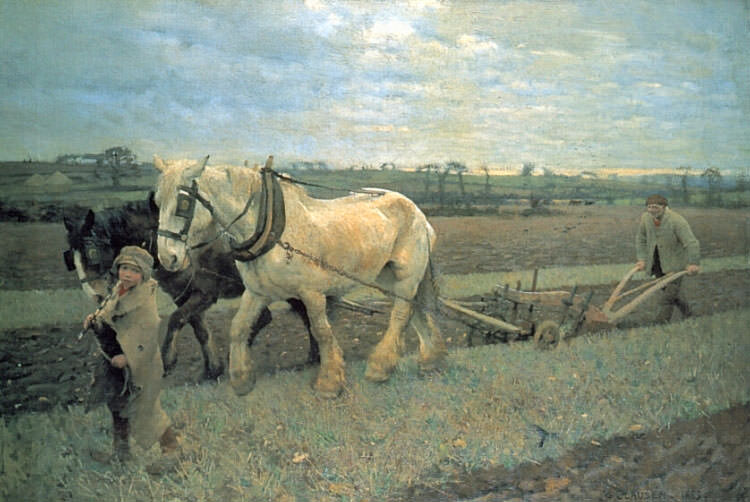 Ploughing. George Claussen