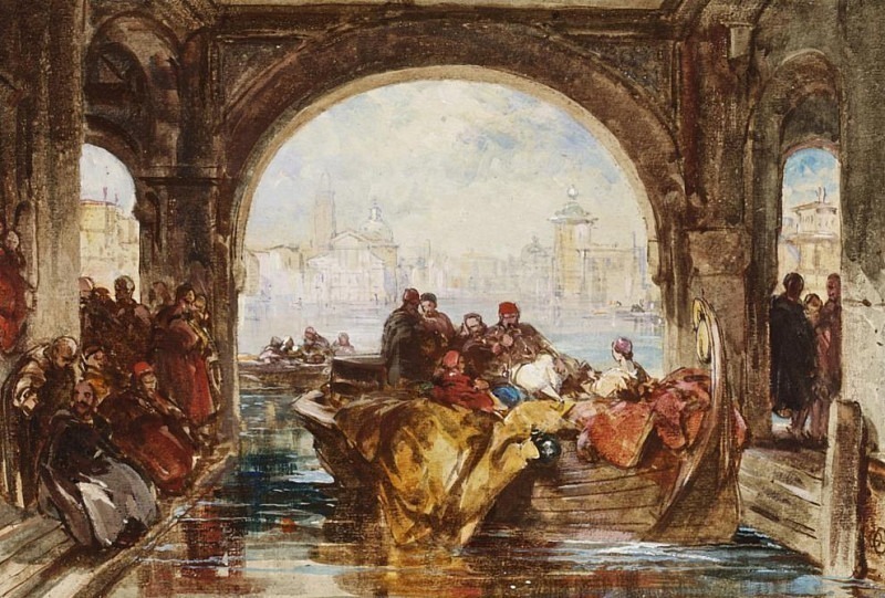 The Doges Watergate at Venice, George Cattermole